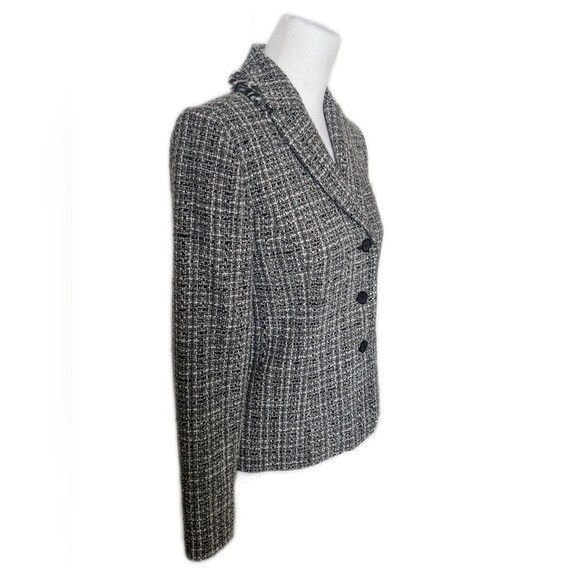 Apostrophe wool blend black/white business suit - jacket & skirt - 6 petite - Picture 6 of 10